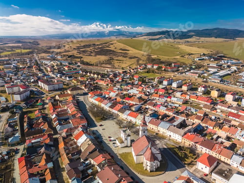 Preview: Aerial panoramic view of the of Podolinec in Slovakia