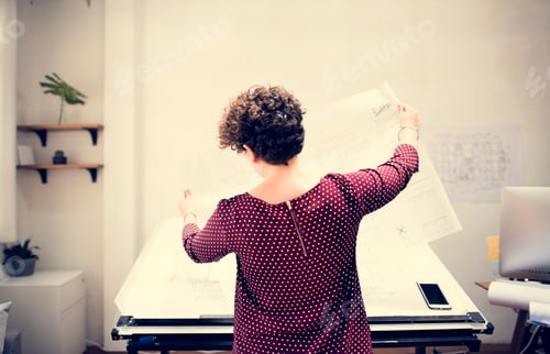 Preview: Woman working on document work