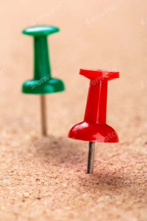 Preview: Pin board texture for background and colorful pins