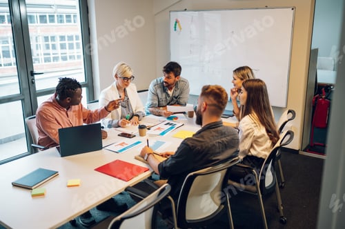 Preview: Multiracial business team having a meeting in the office