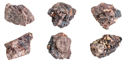 Preview: volcanic rock on white isolated background