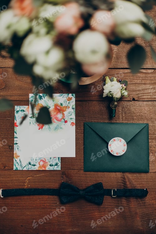 Preview: Rustic wedding invitation set