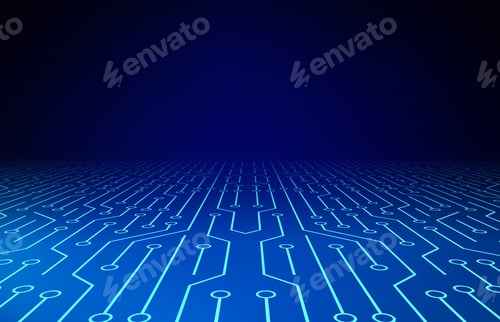 Preview: Circuit board. High-tech technology background texture. Pattern abstract. 3d illustration.