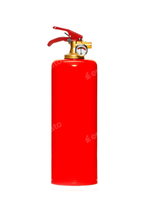 Preview: fire extinguisher isolated on white background