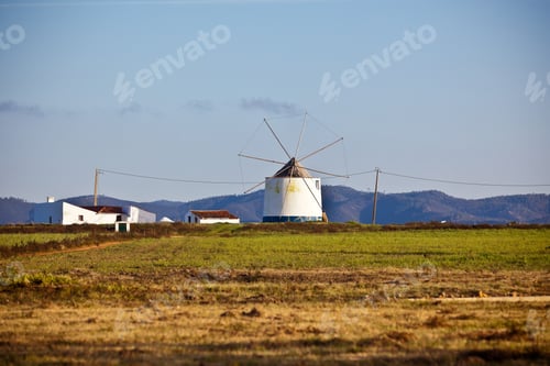 Preview: Portugal Rural Landscape with Old Windmill