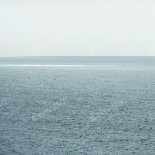 Preview: View across the ocean and a cloudy sky at Manzanita in Oregon