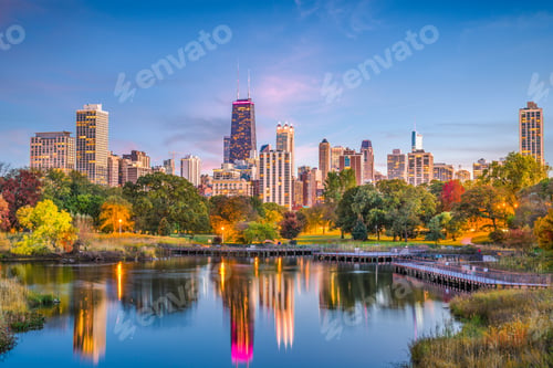 Preview: Lincoln Park, Chicago, Illinois Skyline
