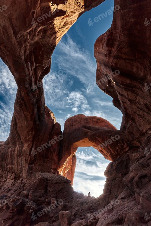 Preview: Beautiful scenery of the Double Arch in Arches National Park, Utah - USA