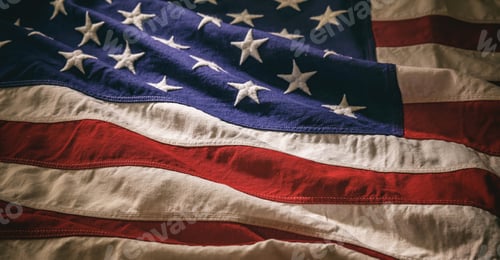 Preview: USA flag close up. US of America national holiday celebrate background.