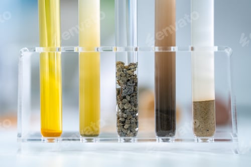 Preview: Geology science laboratory research sample test analysis of nature dirtied ground environment