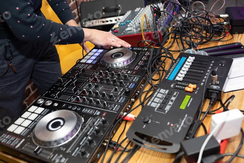 Preview: close-up equipment at the disco in the club