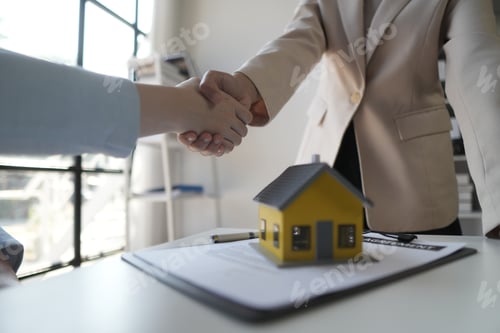 Preview: Real estate agent to his discussion and consult about house contracts client after signing contract.