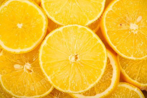 Preview: Lemons Lie Slices Lie On The Table Background Image