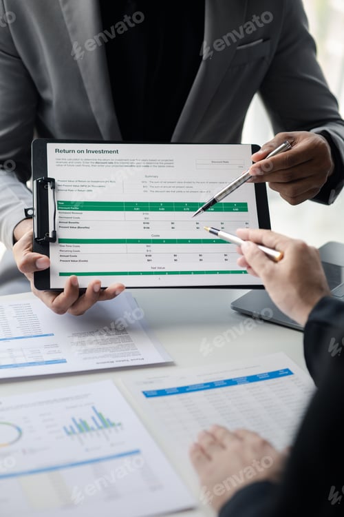 Preview: Executives and managers are meeting in a conference room, on the table there are some documents abou
