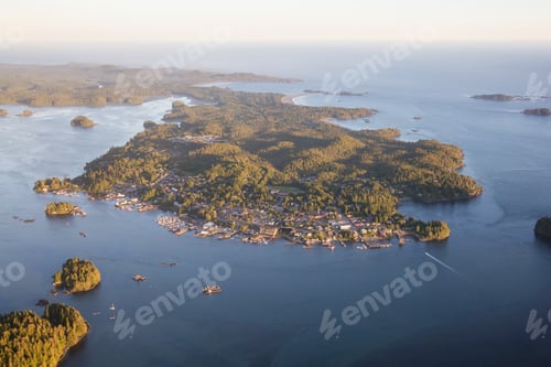 Preview: Bright sunny sunset at Tofino, Vancouver Island, British Columbia, Canada
