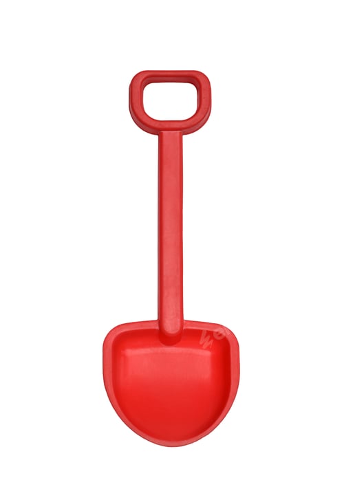 Preview: Red toy shovel isolated on white