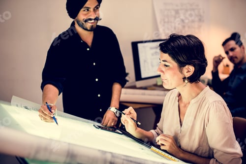 Preview: diverse business people working