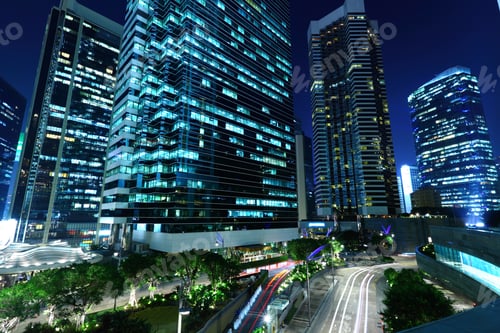 Preview: office buildings at night