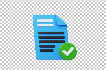 Preview: Doc Tick 3D Icon