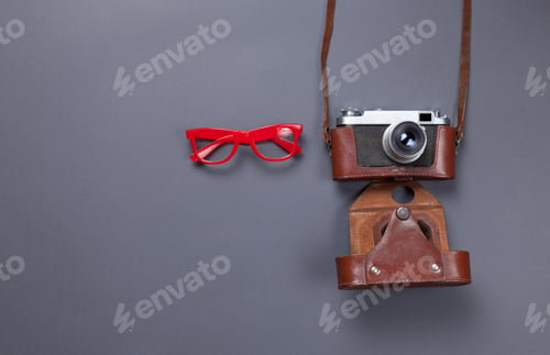 Preview: glasses and retro camera