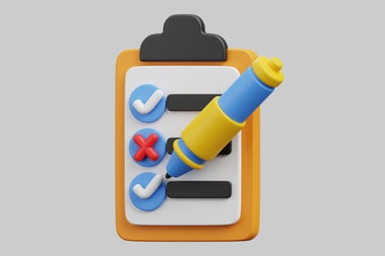 Vorschau: Zwischenablage mit Stift und Checkliste