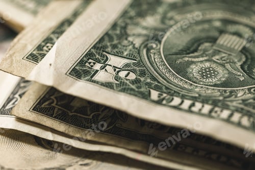 Preview: Close-up of the different US dollar bills.