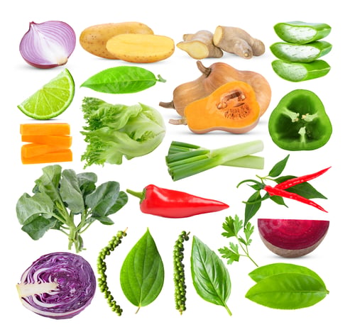 Preview: set of vegetable on white background