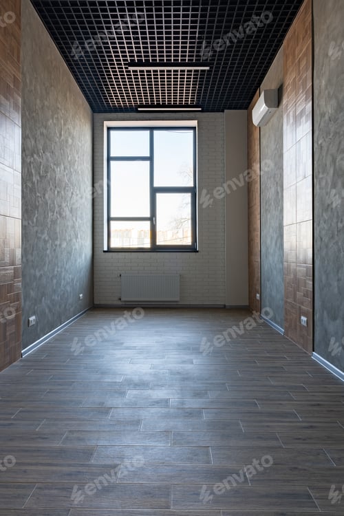Preview: Empty open space office room with window