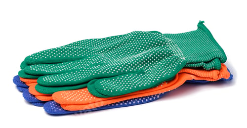 Preview: Textile work gloves on a white background. Protective clothing for manual workers