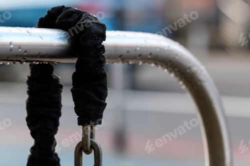 Preview: Chain lock in a park slot bike.