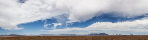 Preview: American Mountain Landscape in the desert. Sunny Cloudy Sky.