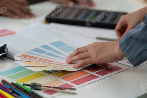 Preview: Close-Up of Color Swatches and Design Discussion