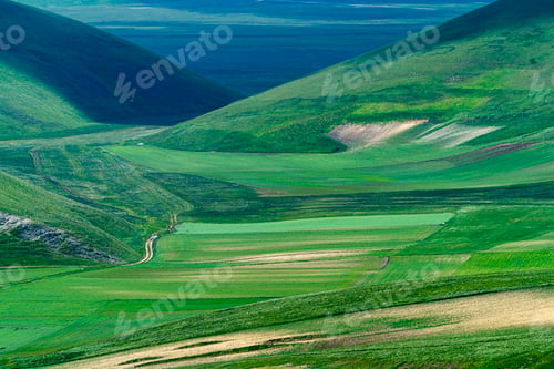 Preview: Piano Grande di Castelluccio, mountain and rural landscape