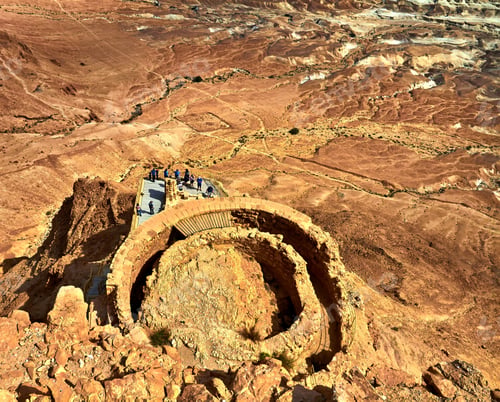 Preview: Scenic view of Masada mount in Judean desert near Dead Sea, Israel.