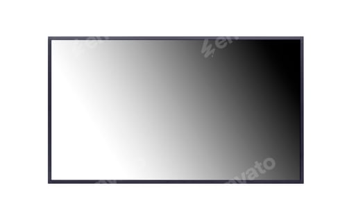 Preview: Black LCD tv screen hanging on a wall