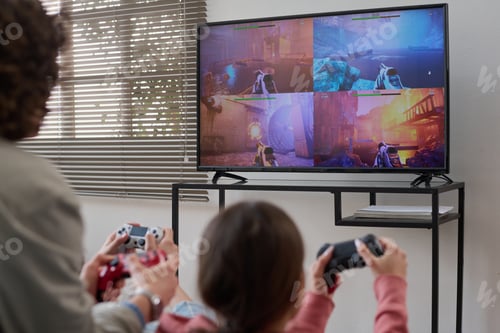 Preview: Family of two playing video game