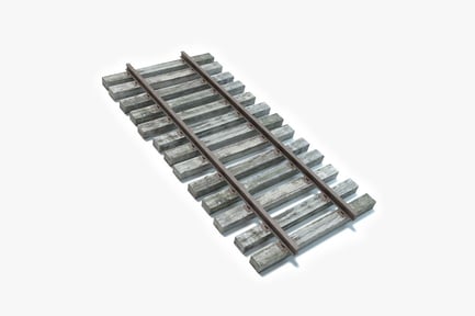 Preview: Weathered Railroad Track Section
