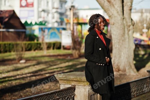 Preview: Portrait of a curly haired african woman