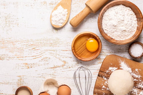 Preview: Bakery products -flour, dough, yeast, salt.