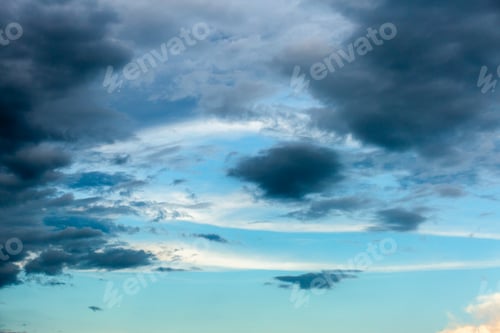 Preview: colorful dramatic sky with cloud at sunset.