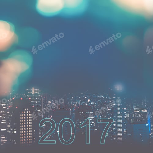 Preview: 2017 Happy New Year On Light City Night Time For Background