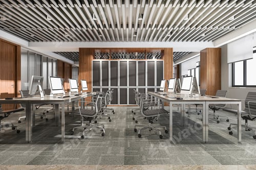 Preview: 3d rendering business meeting room on office building