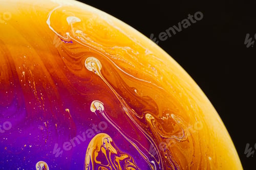 Preview: Fluid art made of colorful soap bubble film. Trendy Inkscape blurred background.