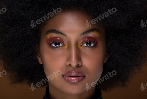 Preview: Beautiful african woman studio portraits, concept about lifestyle and beauty