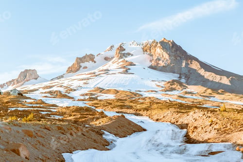 Preview: Ski run on the Top of Mt. Hood in the Summertime