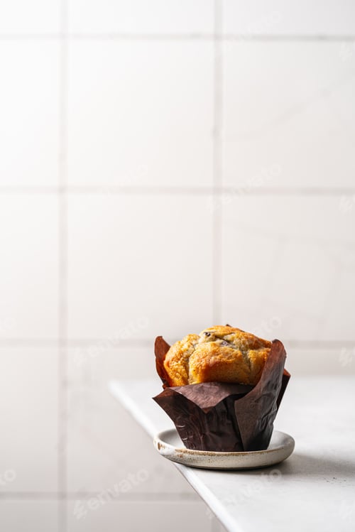 Preview: homemade muffin with blueberries