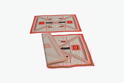 Preview: Folded fabric with geometric pattern