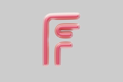 Preview: Bold pink letter F