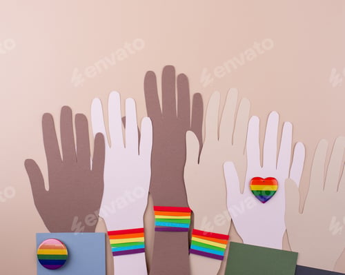 Preview: Pride month concept with LGBTQ flag