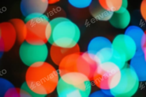 Preview: Background Abstract- Bokeh Blurry. Defocused- Festive Party. New Year- Beautiful Spark.